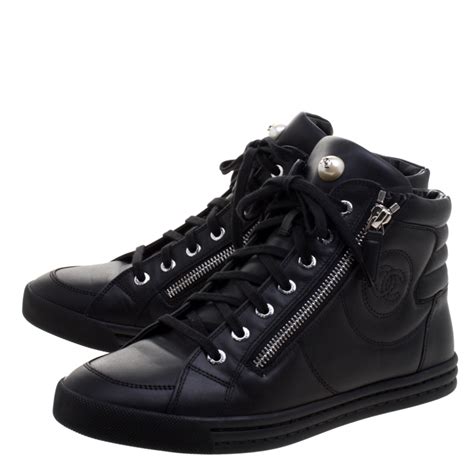 chanel women's sneakers black|Chanel sneakers price.